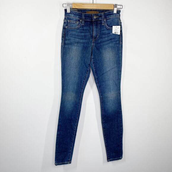 Joe's Jeans Fiona Mid-Rise Dark Wash Blue Skinny Jeans Women's Size 23 NWT - Picture 1 of 9